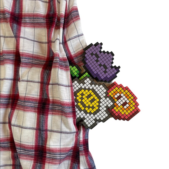 White Mark checkered Button Down Top Sz XL - Picture 5 of 9